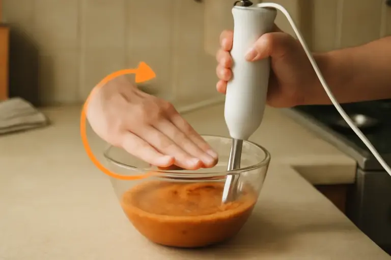Frullatore a immersione uso sicuro in cucina: il consiglio pratico che previene gli schizzi fastidiosi